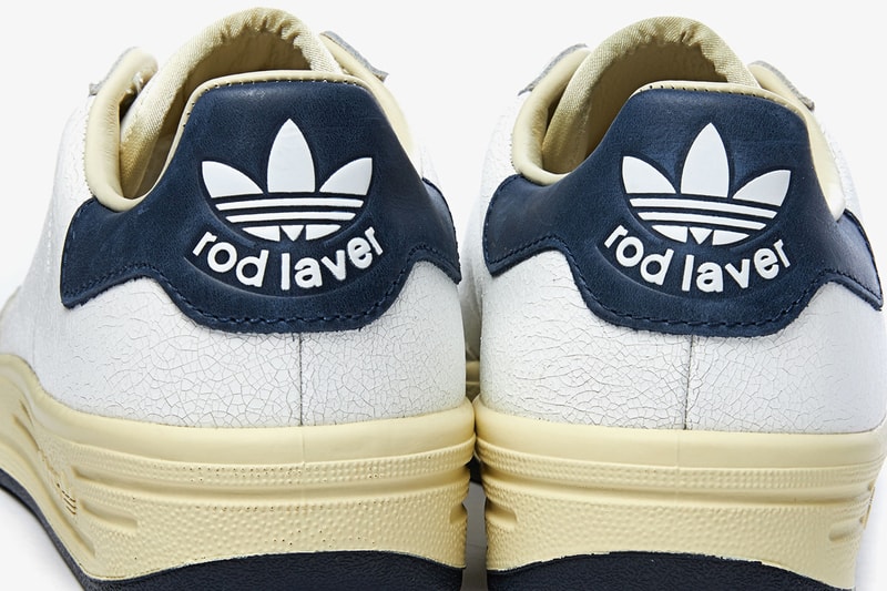 adidas Consortium Rod Laver Tennis Shoe Collection Capsule White Leathers Reptile Ostrich Cracked Aniline "Core White/Collegiate Navy" FY4491 fy4493 fy4492 fy4494