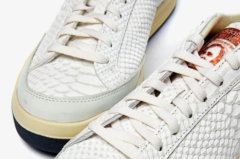 adidas Consortium Rod Laver Tennis Shoe Collection Capsule White Leathers Reptile Ostrich Cracked Aniline "Core White/Collegiate Navy" FY4491 fy4493 fy4492 fy4494