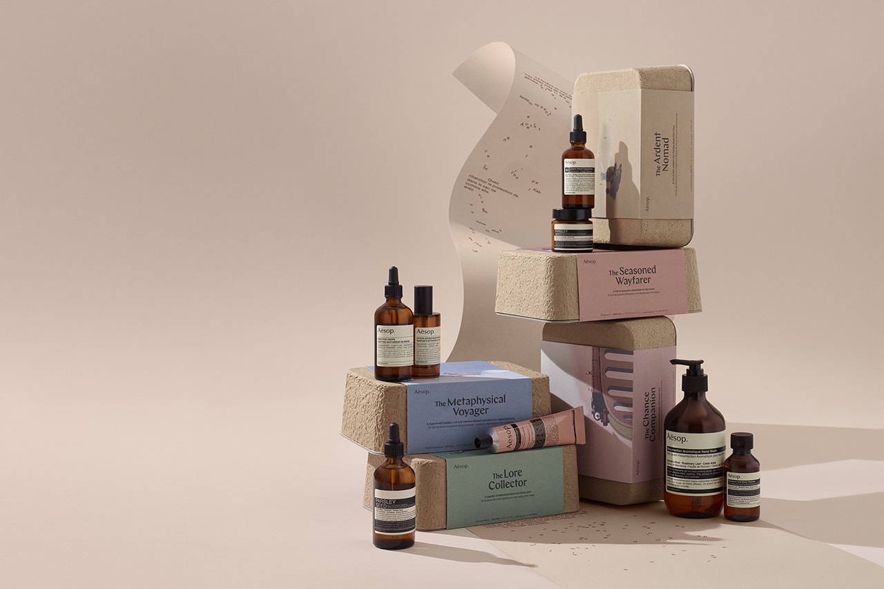 aesop skincare fragrance sensory chronicles 2020 gift sets christmas travel information literature