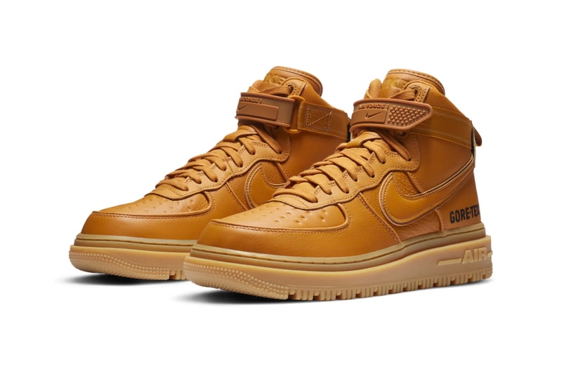 Nike Air Force 1 Boot GORE TEX Wheat Olive menswear streetwear fall winter 2020 collection autumn fw20 shoes footwear sneakers trainers CT2815 200 CT2815 201