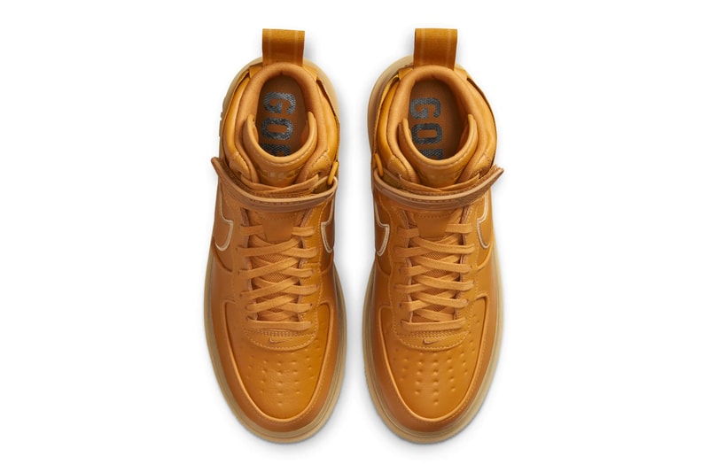 Nike Air Force 1 Boot GORE TEX Wheat Olive menswear streetwear fall winter 2020 collection autumn fw20 shoes footwear sneakers trainers CT2815 200 CT2815 201