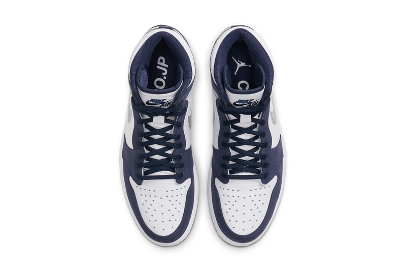 air jordan brand 1 co jp midnight navy white metallic silver DC1788 100 official release date info photos price store list buying guide