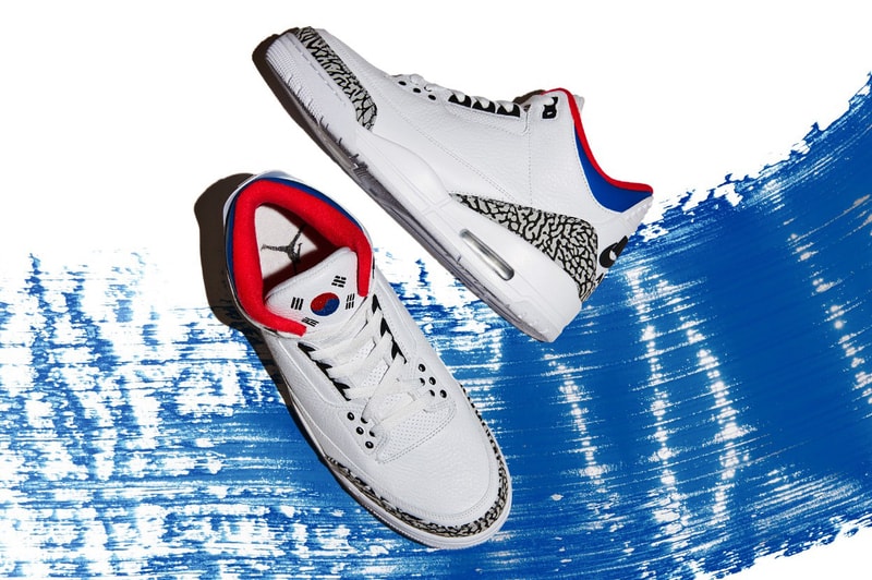 air jordan 3 seoul korea nike snkrs exclusive draw raffle white red blue cement official release date info photos price store list buying guide