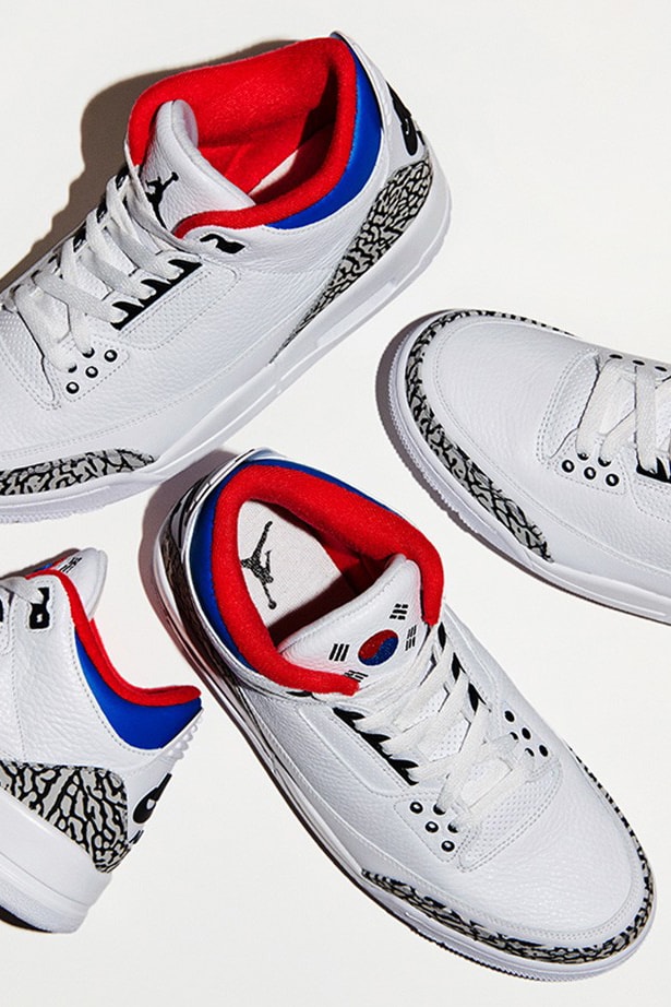 air jordan 3 seoul korea nike snkrs exclusive draw raffle white red blue cement official release date info photos price store list buying guide