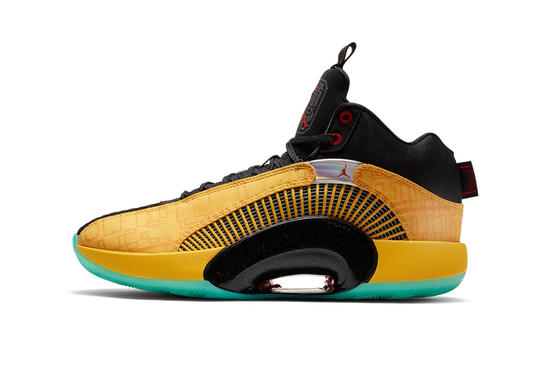 air jordan brand 35 dynasties yellow jade black red DD3044 700 official release date info photos price store list buying guide