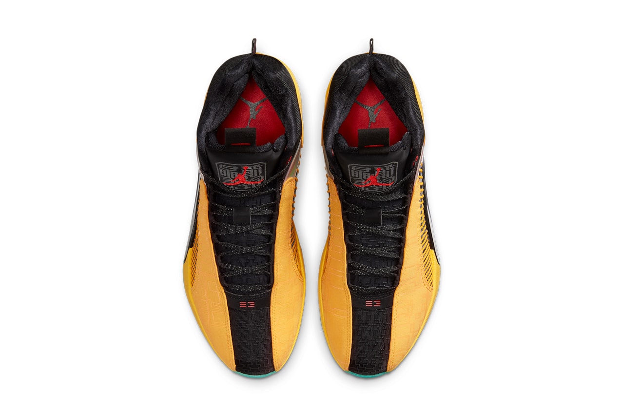 air jordan brand 35 dynasties yellow jade black red DD3044 700 official release date info photos price store list buying guide