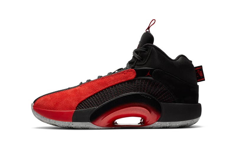 air jordan brand 35 warrior rui hachimura black red gray DA2625 600 official release date info photos price store list buying guide