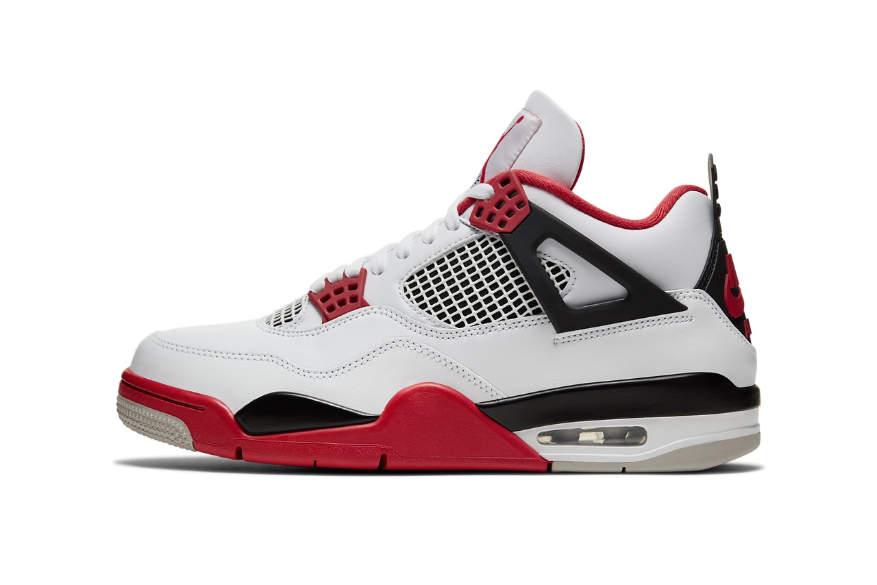 air jordan brand 4 fire red white black tech grey DC7770 160 official release date info photos price store list buying guide