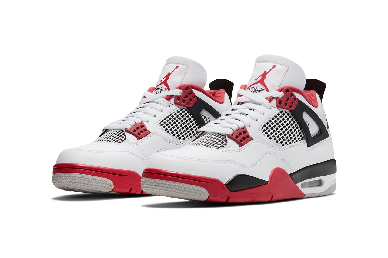 air jordan brand 4 fire red white black tech grey DC7770 160 official release date info photos price store list buying guide