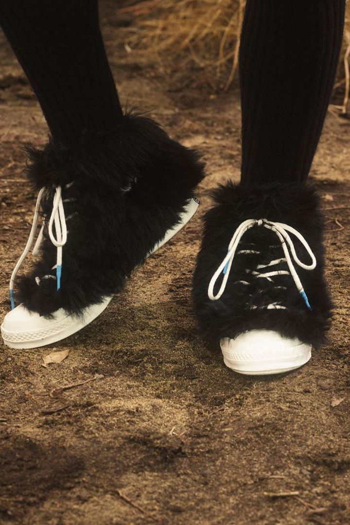 AMBUSH x Converse Chuck 70 Collaboration Furry Fluffy Hairy Covered Yoon Ahn Black White Blue Tease Release Information Closer Look Leak