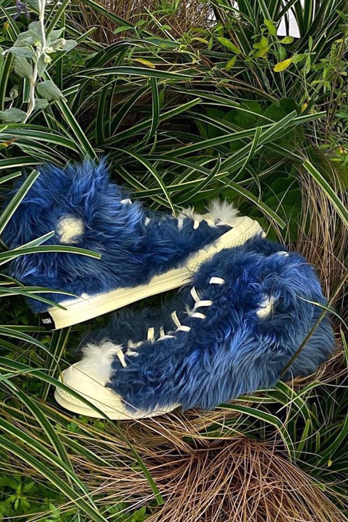 AMBUSH x Converse Chuck 70 Collaboration Furry Fluffy Hairy Covered Yoon Ahn Black White Blue Tease Release Information Closer Look Leak