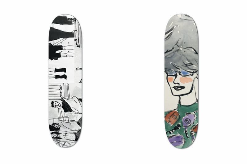 An Outkast Hand-Painted Skate Deck Collection boards buy store bill cunningham rick owens miu miu basquiat we should all be feminists dior tee shirt karl lagerfeld chanel damien hirst