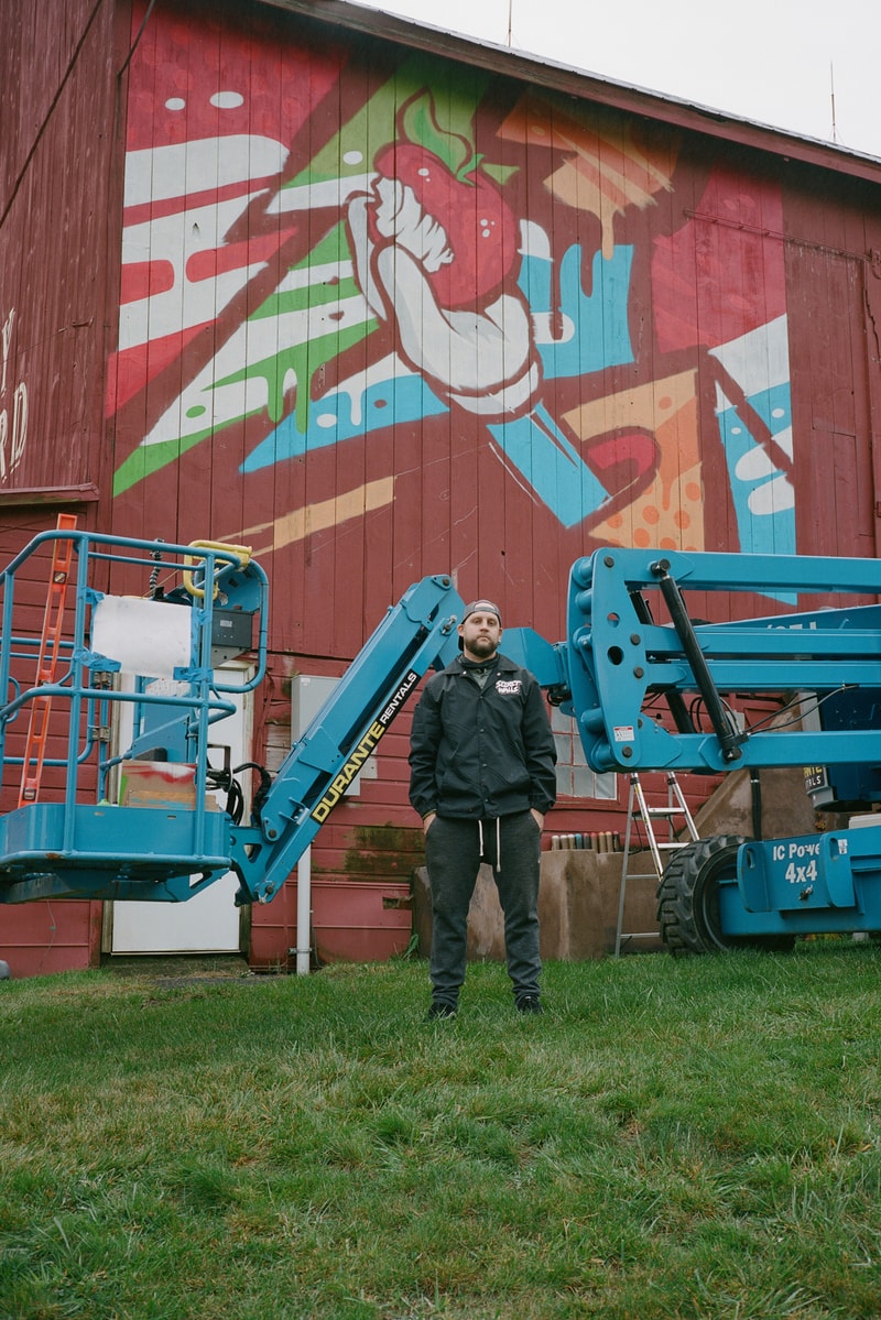 Crisp Apple Unfiltered flavor leading cider spray technique artist mural