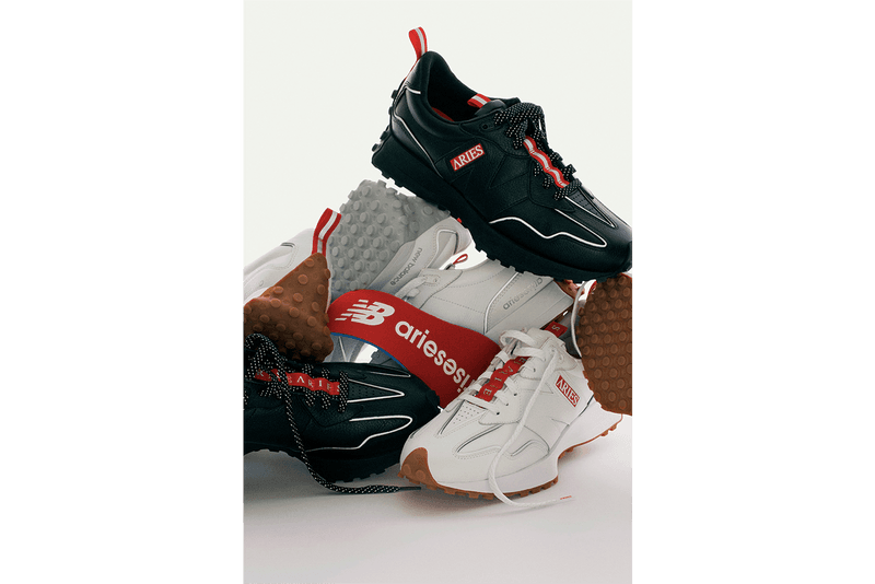 aries arise new balance 327 sofia prantera unbalanced tracksuit buy cop purchase white black leather release information