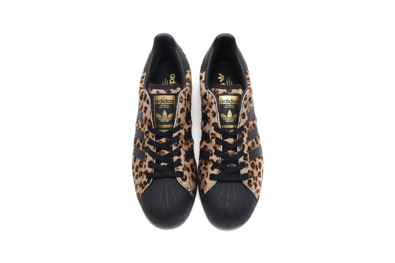 Adidas originals atmos leopard print superstar information release harako hair special edition