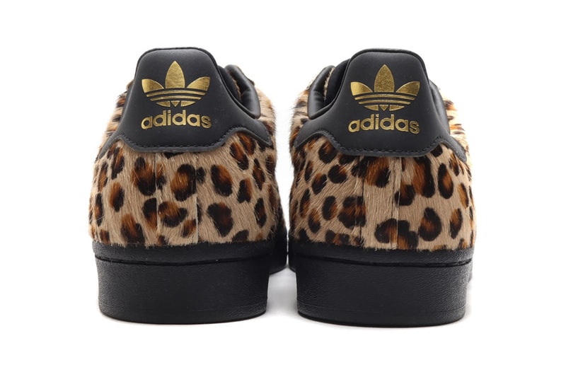 Adidas originals atmos leopard print superstar information release harako hair special edition