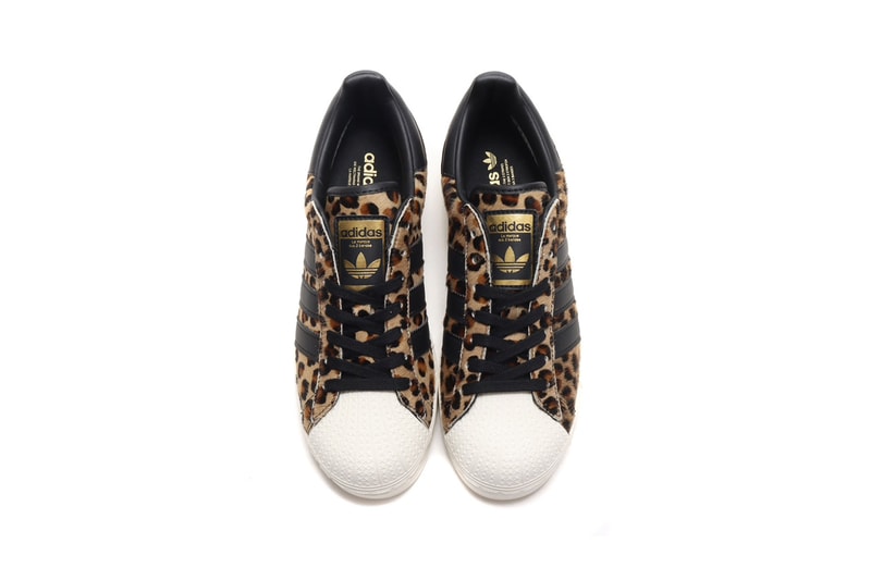 Adidas originals atmos leopard print superstar information release harako hair special edition