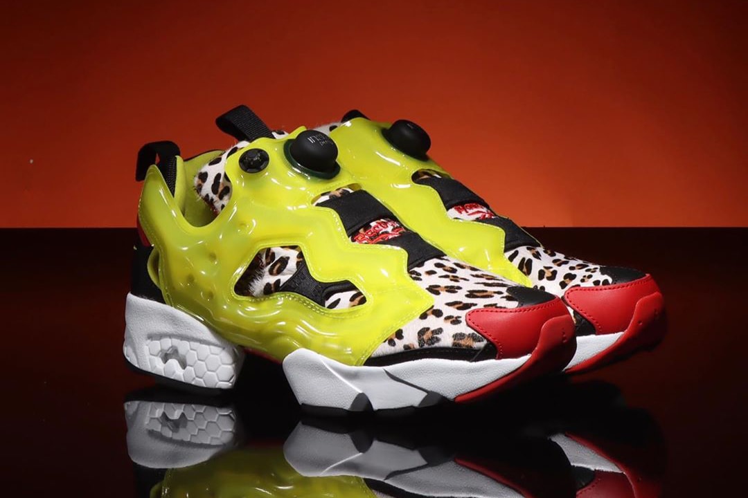 atmos reebok instapump fury citron animal jaguar print red yellow fz4432 official release date info official release date info photos price store list buying guide