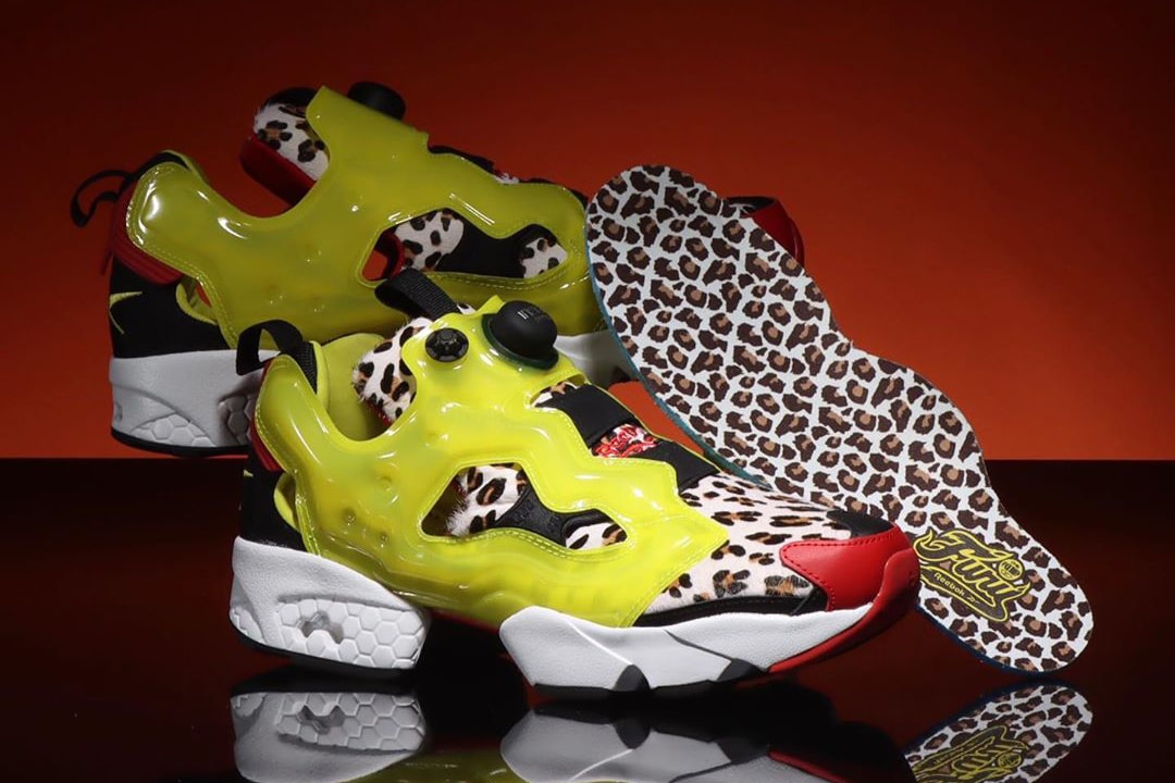 atmos reebok instapump fury citron animal jaguar print red yellow fz4432 official release date info official release date info photos price store list buying guide