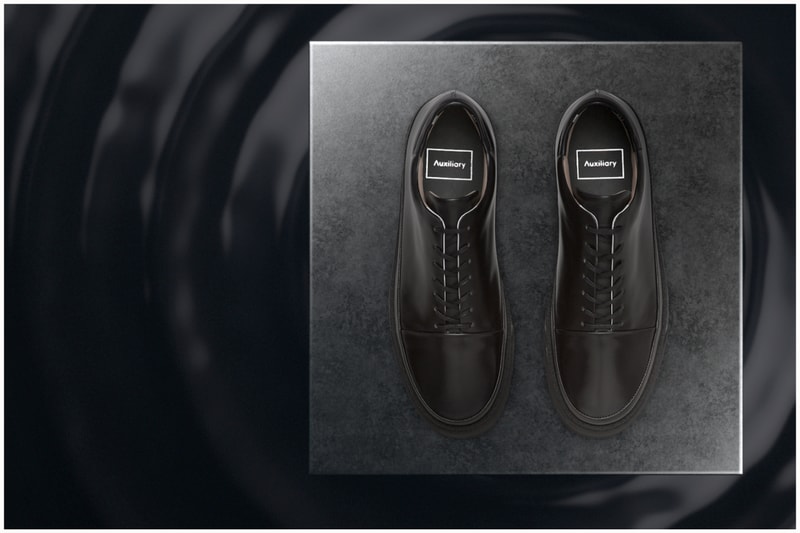auxiliary london footwear sneaker label formal shoes antiskate release information buy collection stockists