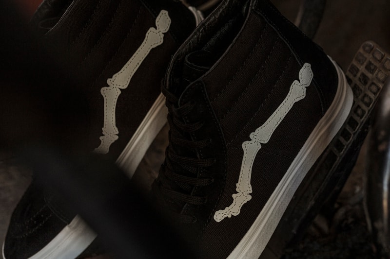 Blends x Vans Vault Sk8-Hi Zip Reissue Release Information Drop Date Closer Look Black Canvas Suede White Leather Bones Jazz Stripe Custom Limited Edition Collaboration 