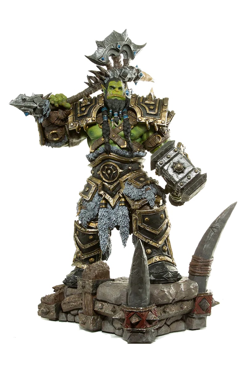 blizzard world of warcraft horde warchief thrall orc statue polyresin toys collectibles 