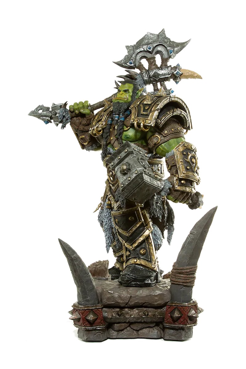 blizzard world of warcraft horde warchief thrall orc statue polyresin toys collectibles 