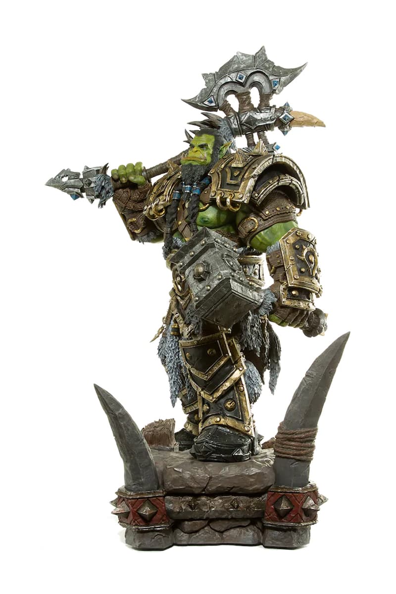 blizzard world of warcraft horde warchief thrall orc statue polyresin toys collectibles