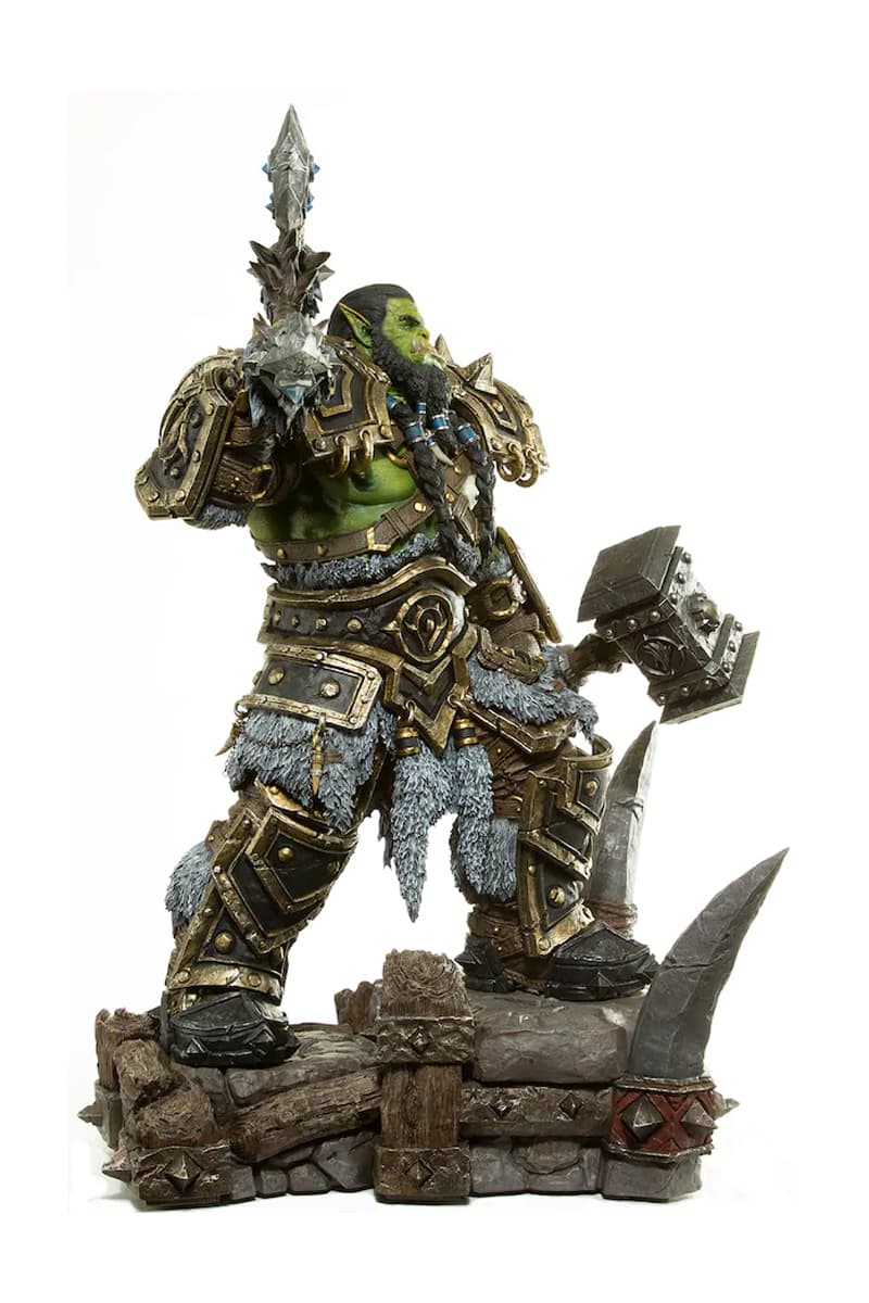blizzard world of warcraft horde warchief thrall orc statue polyresin toys collectibles