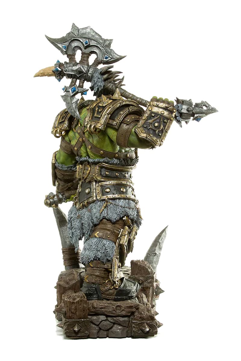 blizzard world of warcraft horde warchief thrall orc statue polyresin toys collectibles