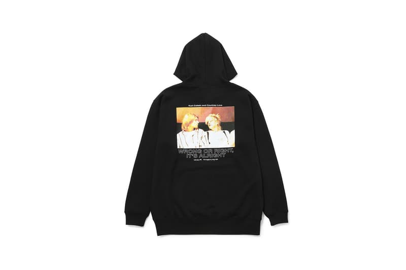 Bonjour Records Kurt Cobain Courtney Love Kenji Kubo "WRONG OR RIGHT, IT'S ALRIGHT" Graphic Photo Album T-Shirt Homage Tee Hoodies Nirvana