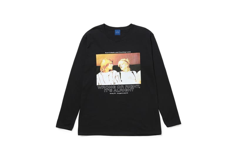 Bonjour Records Kurt Cobain Courtney Love Kenji Kubo "WRONG OR RIGHT, IT'S ALRIGHT" Graphic Photo Album T-Shirt Homage Tee Hoodies Nirvana