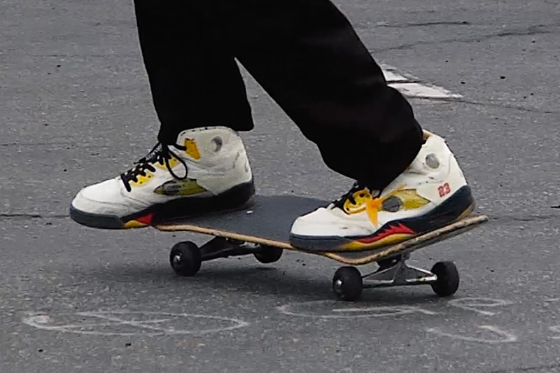  Burberry.erry Erik Arteaga Skates Off-White Air Jordan 5 Sail Virgil Abloh Release Info Date Buy Price Watch 