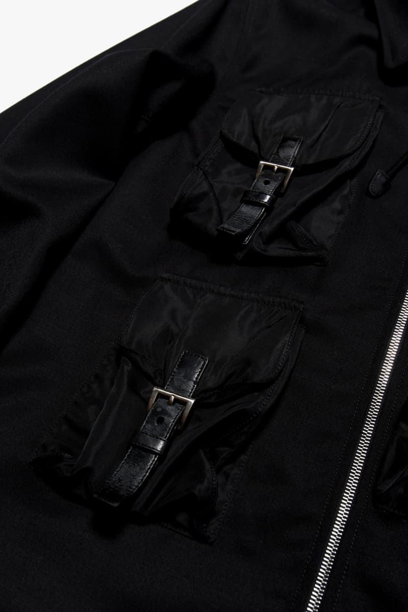 clothsurgeon RECONSTRUCTED PROJECT Prada Nylon Backpack Short Collared Bomber Flight Jacket Rav Matharu Custom Rework Upcycling Sustainable '90s