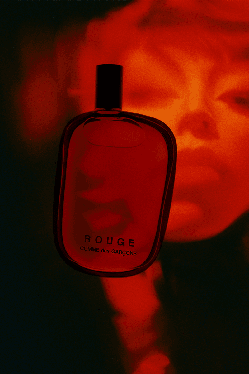 COMME des GARÇONS Parfums "ROUGE" Fragrance Launch Jordan Hemingway Campaign Release Information Scents Dover Street Market Eau de Parfum 100ml Bottle