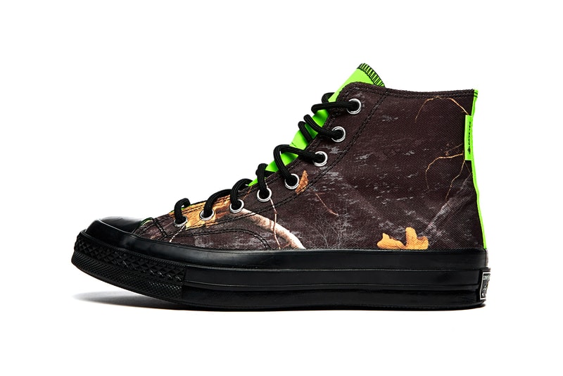 converse chuck taylor 70 hi pack gore tex brown black lemon venom yellow orange white camouflage tree pattern fall winter 2020