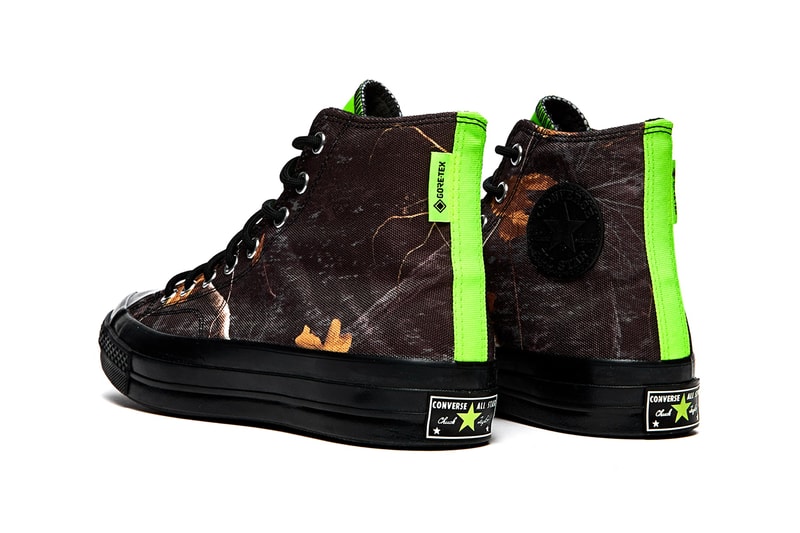 converse chuck taylor 70 hi pack gore tex brown black lemon venom yellow orange white camouflage tree pattern fall winter 2020