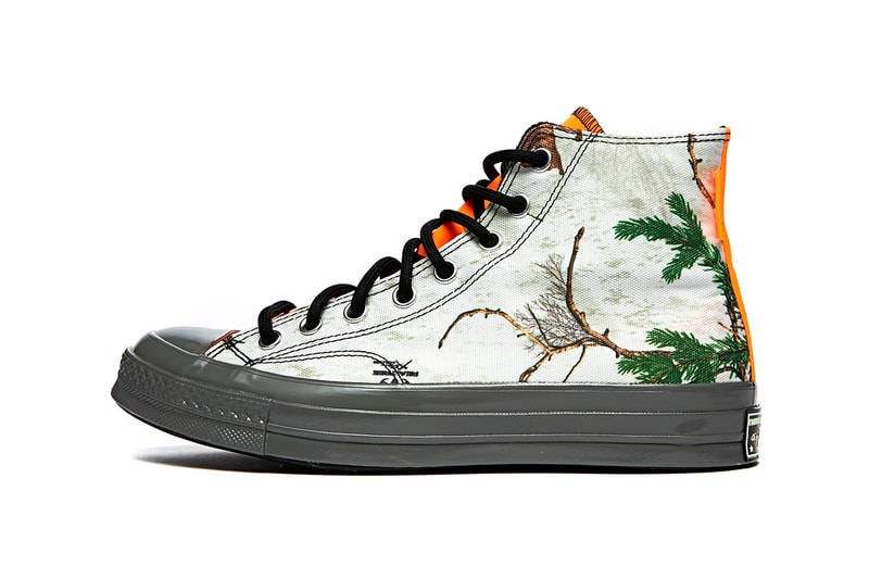 converse chuck taylor 70 hi pack gore tex brown black lemon venom yellow orange white camouflage tree pattern fall winter 2020