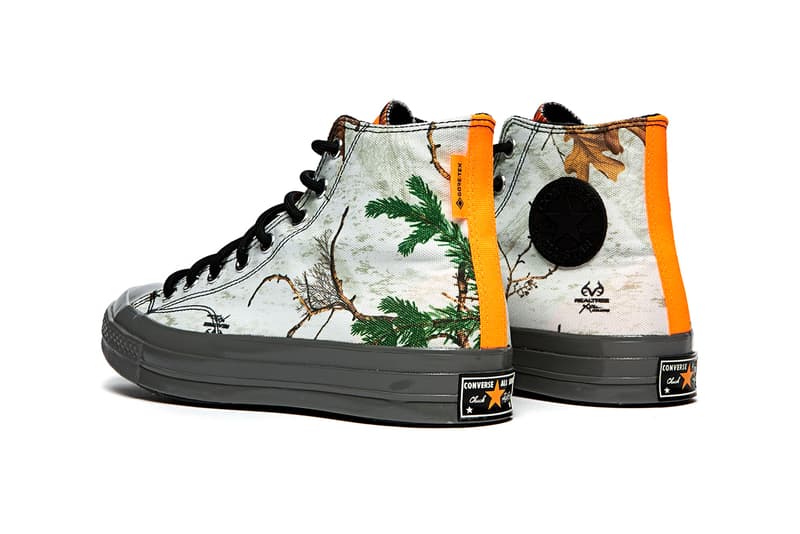 converse chuck taylor 70 hi pack gore tex brown black lemon venom yellow orange white camouflage tree pattern fall winter 2020