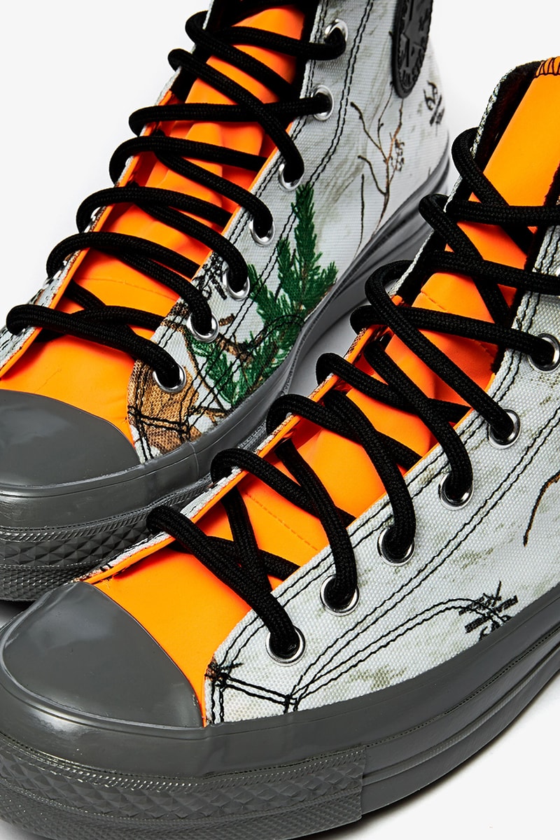 converse chuck taylor 70 hi pack gore tex brown black lemon venom yellow orange white camouflage tree pattern fall winter 2020