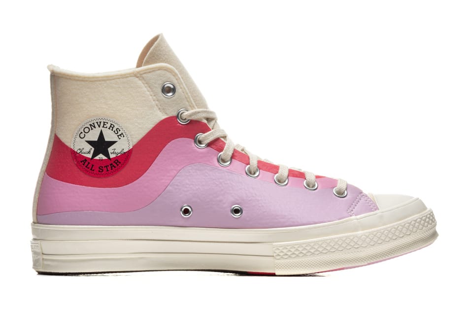 pink and yellow converse