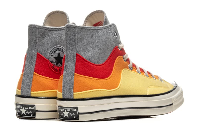 Converse Chuck 70 Hi Nor'Easter Felt Pack Winter White Pink Lavender Starlight Blue Love Potion Storm Front Yellow Cream Easter Sneaker Release Date Drop Information Closer First Look Chucks Kicks Cons