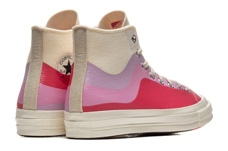 Converse Chuck 70 Hi Nor'Easter Felt Pack Winter White Pink Lavender Starlight Blue Love Potion Storm Front Yellow Cream Easter Sneaker Release Date Drop Information Closer First Look Chucks Kicks Cons 