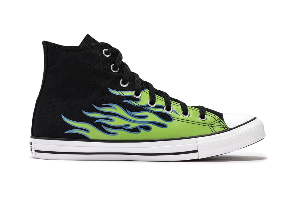 vase Uden Udfyld Converse Adds Neon Green Flames To Chuck Taylor All Star | Hypebeast