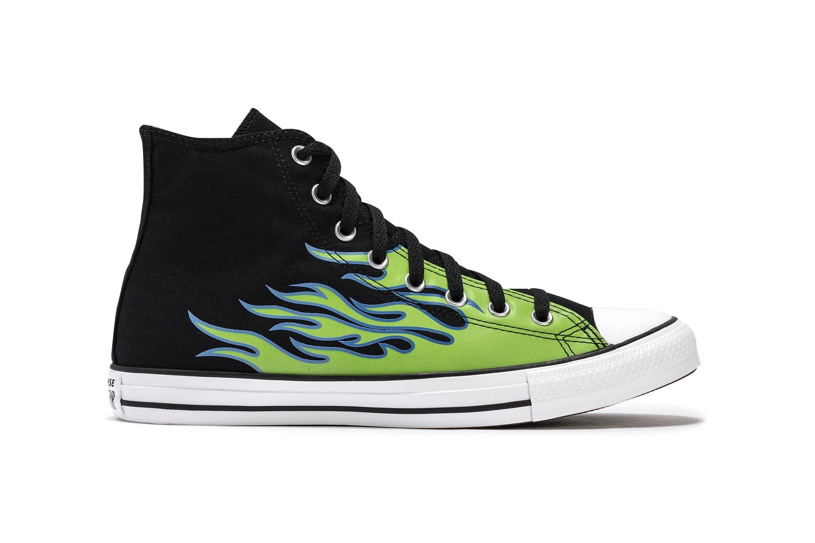 Converse Adds Neon Green Flames To Chuck Taylor All Star