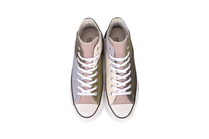 Converse Japan Chuck Taylor All Star Hi Corduroy "Gray/Brown" Lilac Green Cream Pink Sneaker Release Information Closer Look Release Date Footwear Limited Edition Fall Winter 2020 FW20 