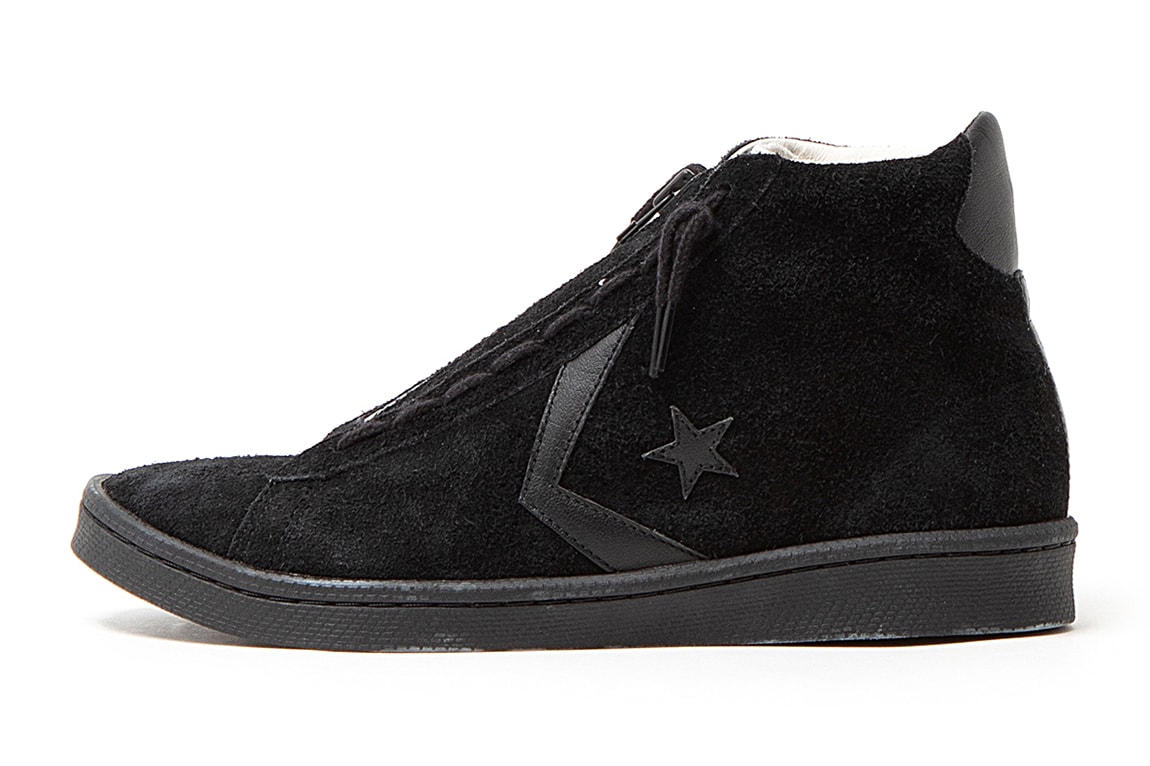 converse pro leather hi nonnative black white zip middle center release information buy cop purchase japan coverchord