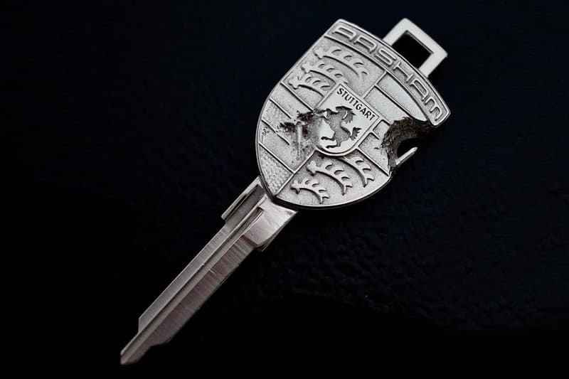 Daniel Arsham x EYEFUNNY 930A Solid Platinum Key german engineering cars classic cars air-cooled racing New York collaborations Gold precious metals luxury
