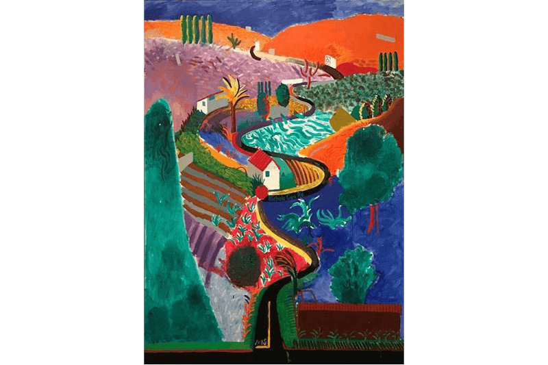 david hockney nichols canyon phillips auction artworks paintings art
