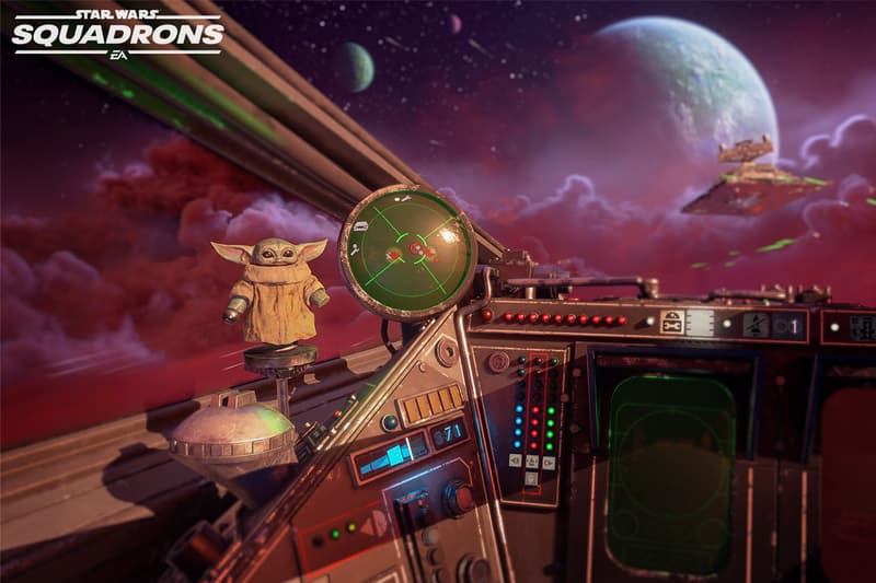 star wars squadrons the mandalorian dlc pack mando mondays baby yoda trinkets flair electronic arts lucasfilm disney plus